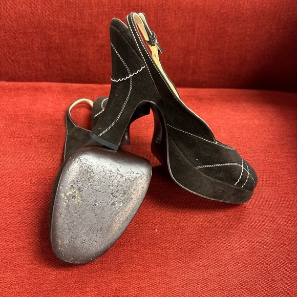 Prada black Heels with Chunky Architectural Design size 37 - Picture 4 of 6